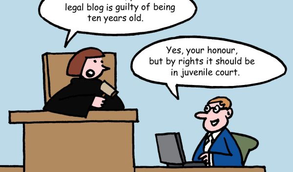 The 10th anniversary of Karel's Legal Blog illustration